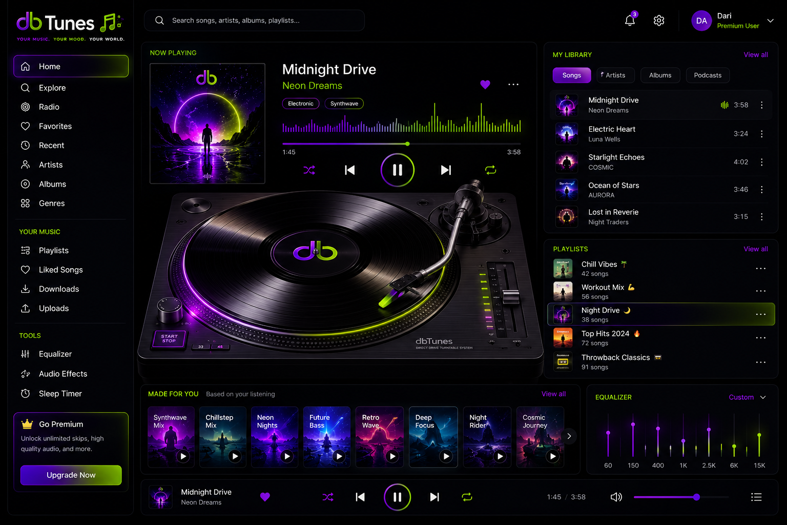 db Tunes Screen